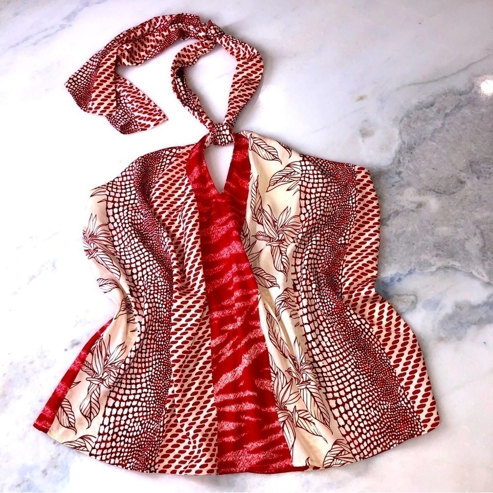 NWT Banana Republic Red Sunset halter top. Large
